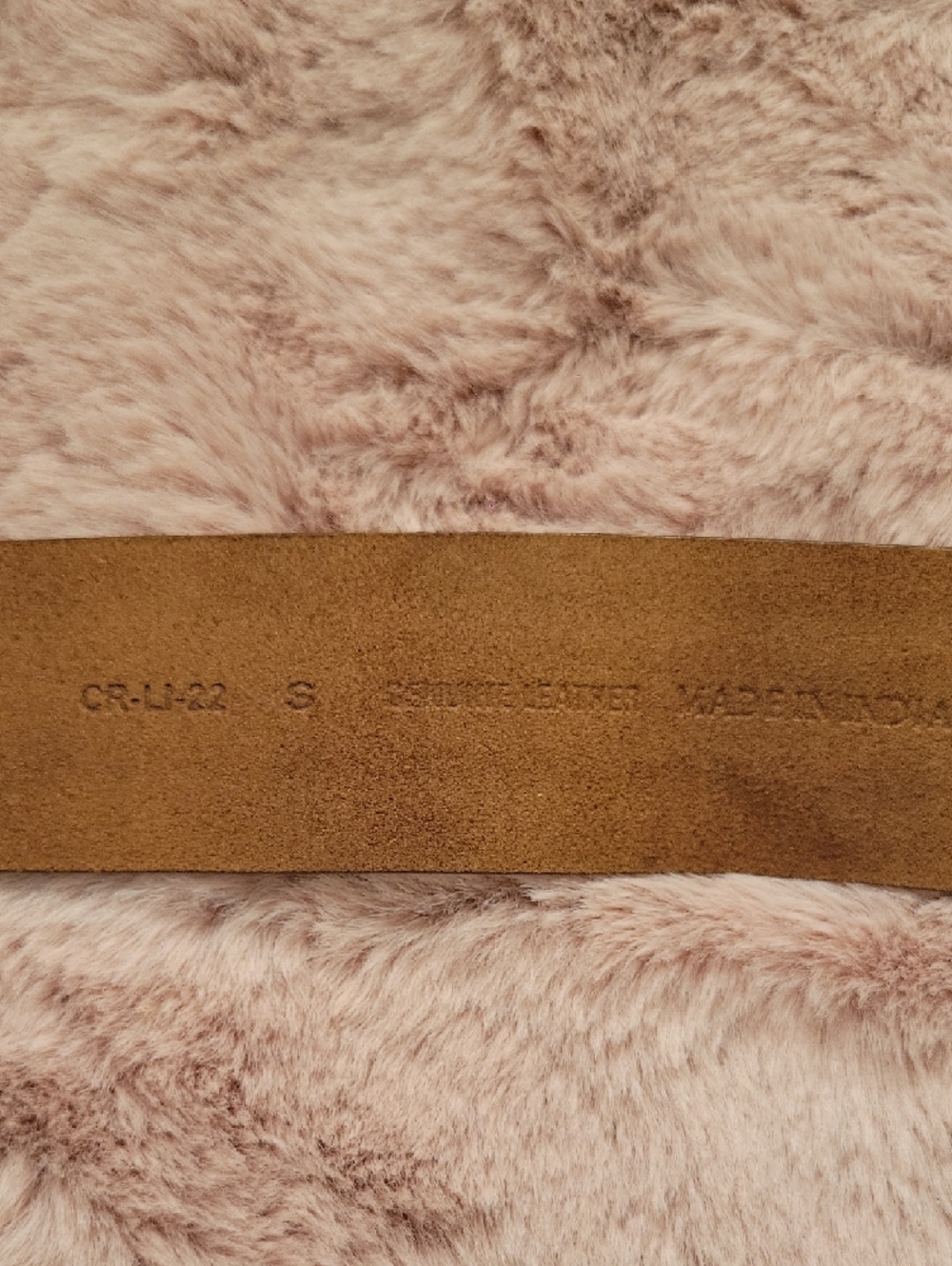 Brown Embroidered Boho Waist Belt with Wavy Trim - Picture 2 of 4